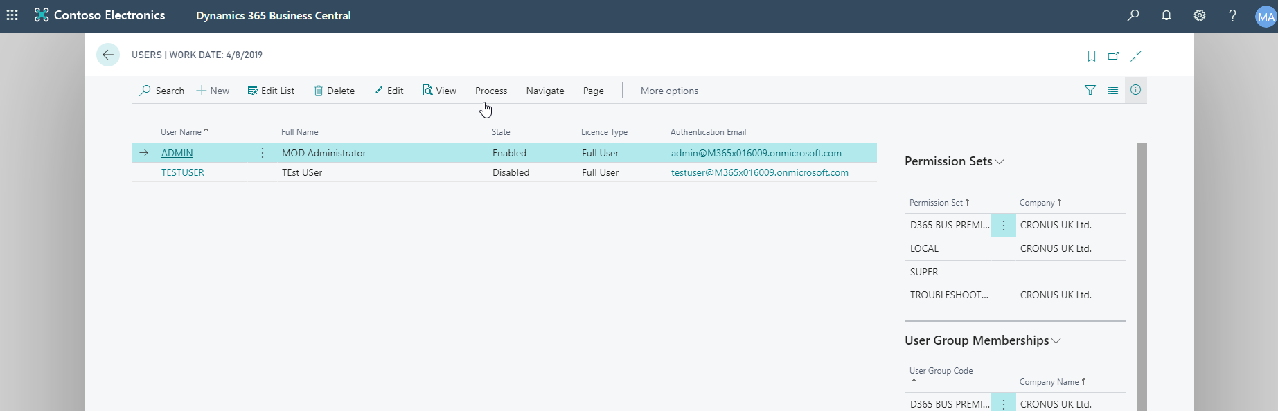 Business Central Add User