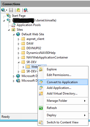 Web Client Components - Convert to Application