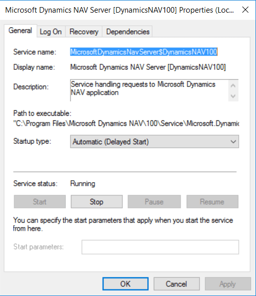 NAV Service Properties